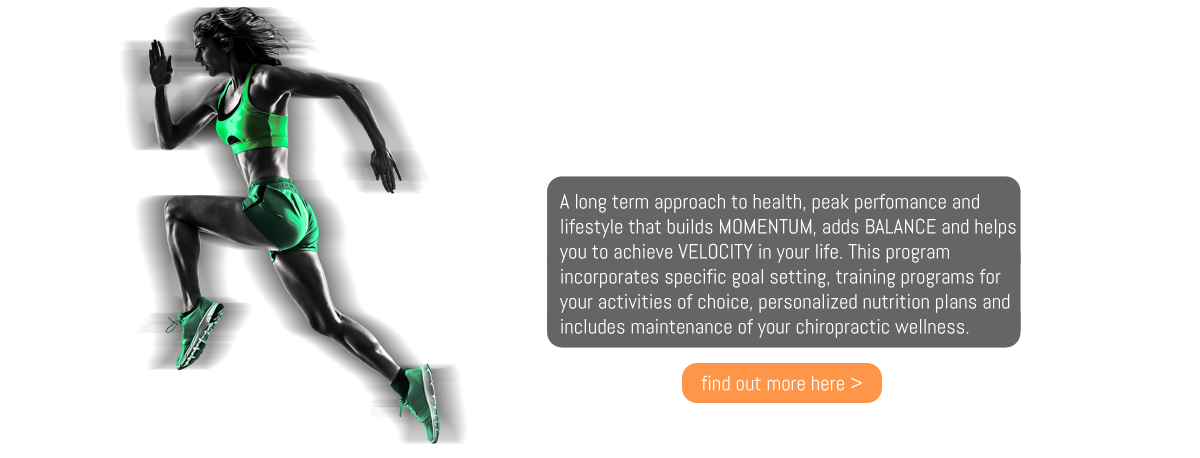 New York based chiropractors Anderson Peak Performance - momentum, blance and velocity - programs - goal setting, training programs, personalized nutrition plans